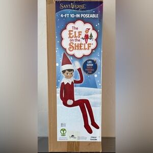 Christmas Elf On The Shelf Life Sized Fully Poseable Fun. 4-Feet 10-Inch. New.